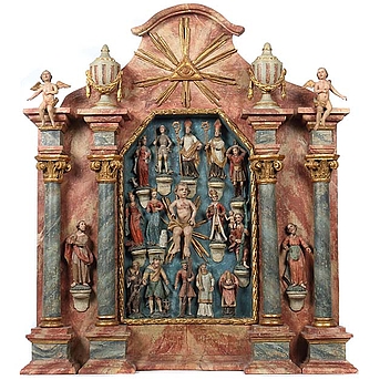 Religiöse Kunst im Auktionshaus Yves Siebers in Stuttgart.