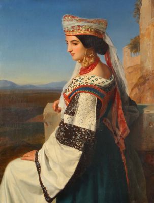 Friedrich August Bouterwek, Sizilianerin, datiert 1841, Gemälde