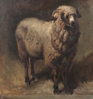 Anton Braith, Schafbock, Gemälde