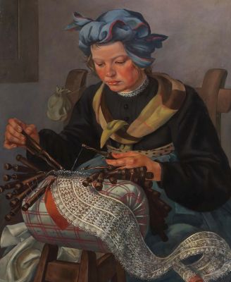 Elisabeth Voigt, Klöpplerin, Gemälde