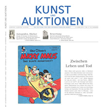 Kunst und Auktionen berichtet über die Versteigerung des ersten Mickey Mouse Hefts im Auktionshaus Yves Siebers in Stuttgart.