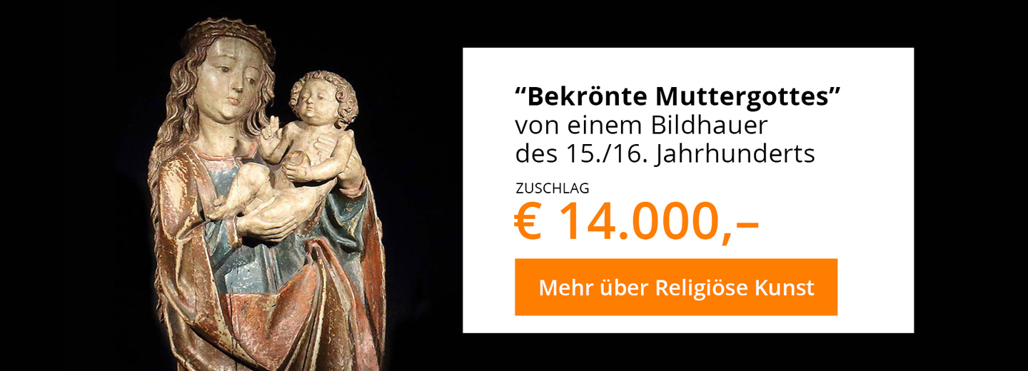 Die "Bekrönte Muttergottes" wurde im Auktionshaus Yves Siebers in Stuttgart versteigert.